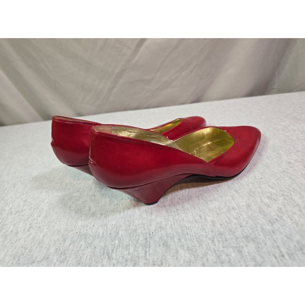 Walter Steiger Classic Red Satin Pumps 8.0 B Holiday Heels - Picture 3 of 6
